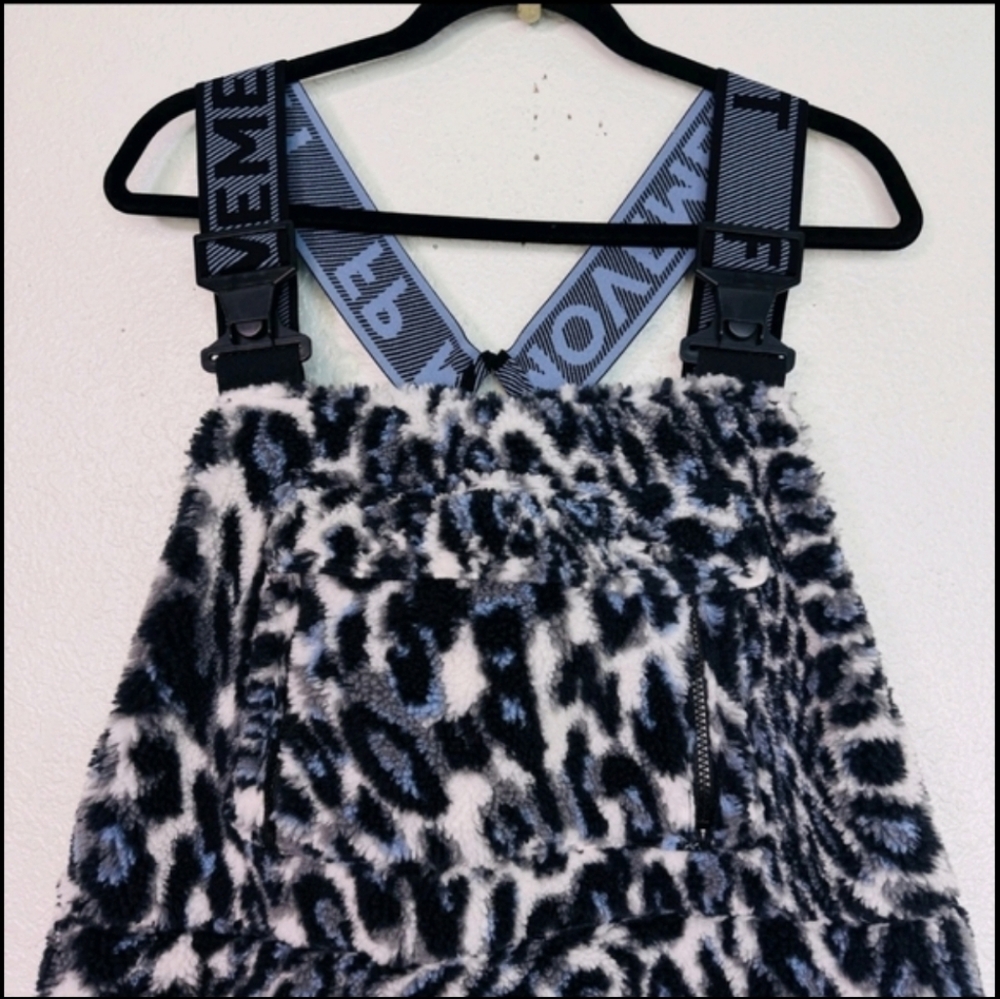 New FP Movement Hit The Slopes Printed Salopette Fleece Overalls One Piece Small - Picture 4 of 17